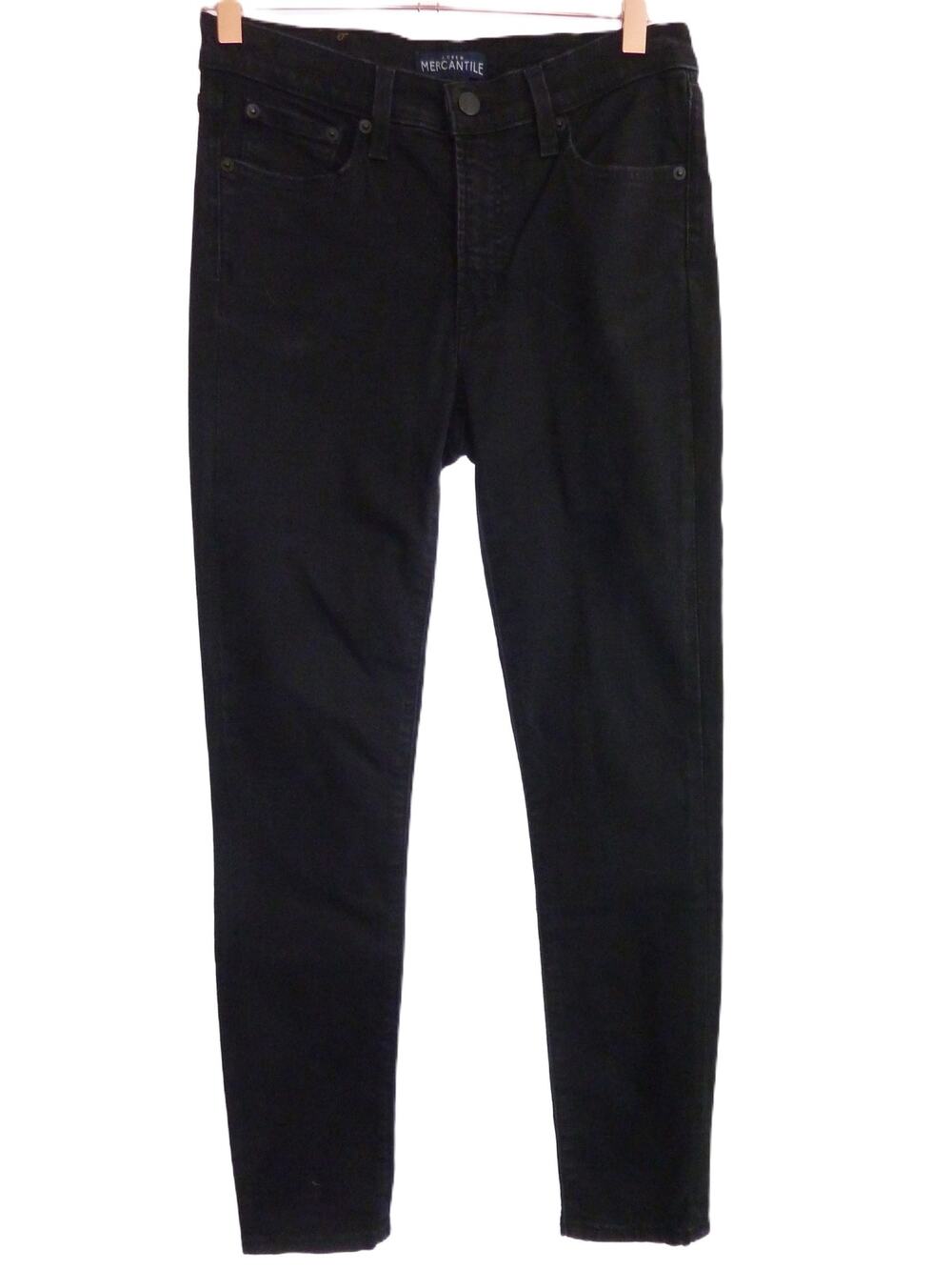 JCrew Mercantile Womens Jeans 27 Black High Rise Skinny Stretch Denim Pant